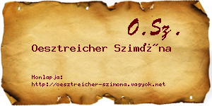 Oesztreicher Szimóna névjegykártya